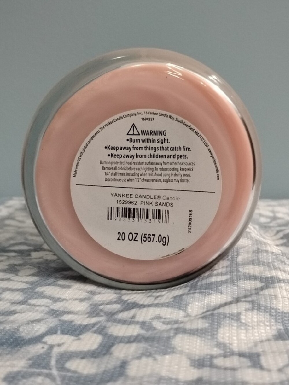New 🩷 Yankee Candle Pink Sands Soft Pink Jar Candle 🕯️ 20 Oz - Picture 2 of 5
